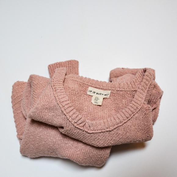 If it Were Me Dusty Pink Cable Knit Sweater- M - Picture 2 of 11